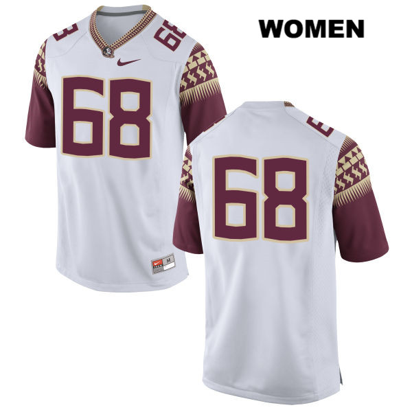 Women's NCAA Nike Florida State Seminoles #68 Greg Turnage College No Name White Stitched Authentic Football Jersey QEM7169ED